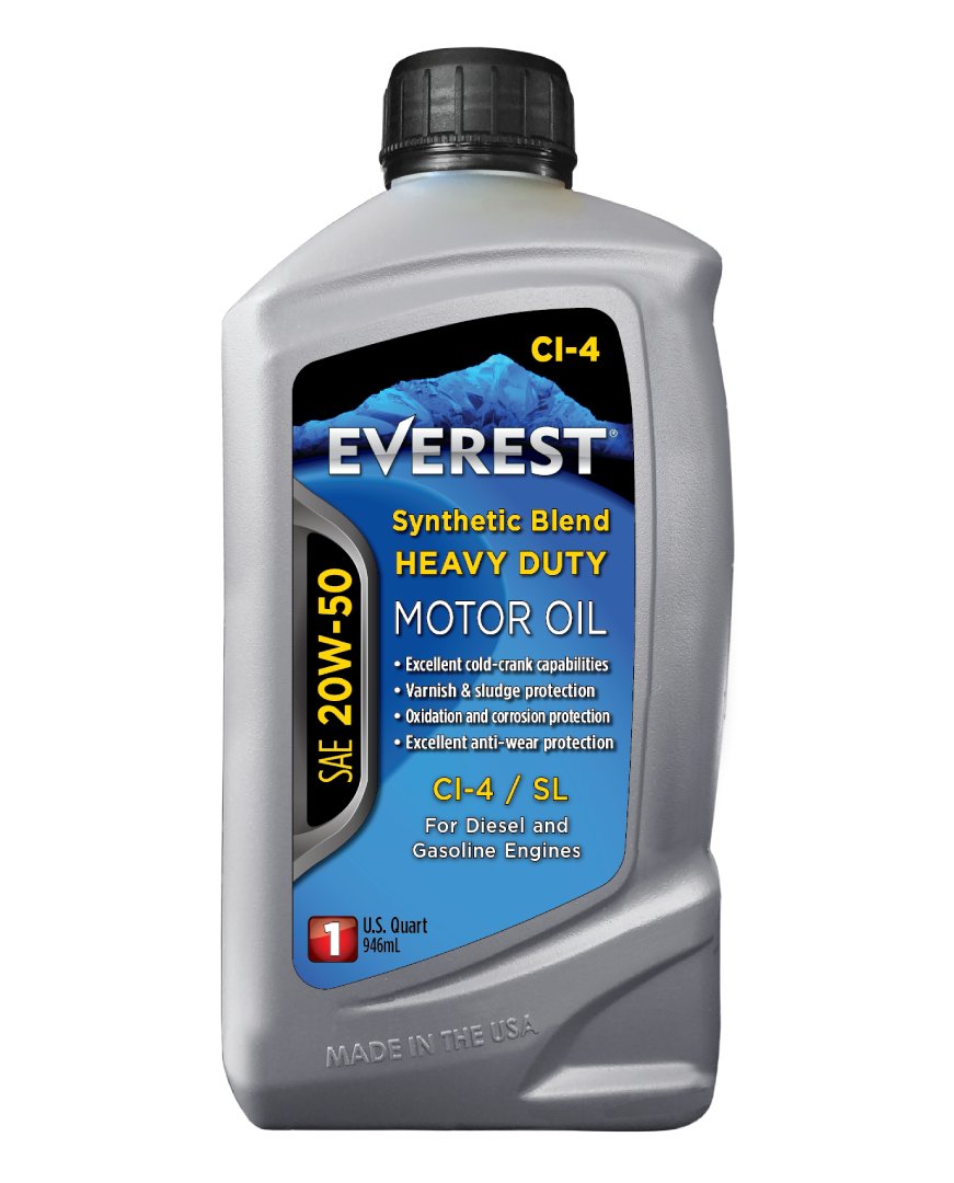 Everest Heavy-Duty Synthetic Blend 20W-50 CI-4 Diesel Engine Oil